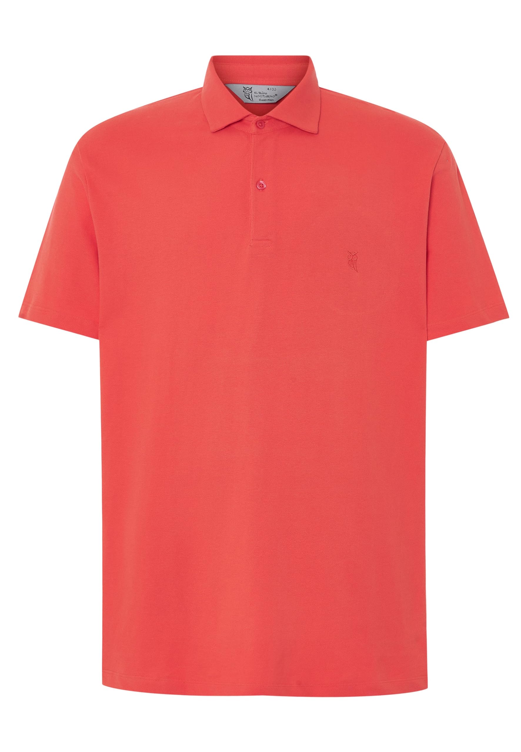 El Búho Nocturno Polo Hombre Manga Corta Algodón 100% Piqué Liso - Cuello Italiano Spread Firme Elegante - Regular Fit Holgado Largo - Deporte Casual Vestir Tallas Grandes S-5XL — view 12