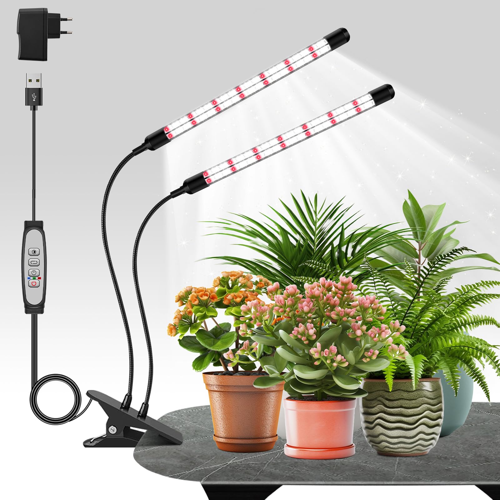 Luce Per Piante Indoor A Spettro Completo - 5 Livelli Dimmerabili, Timer 6/12/18H - Foto 12