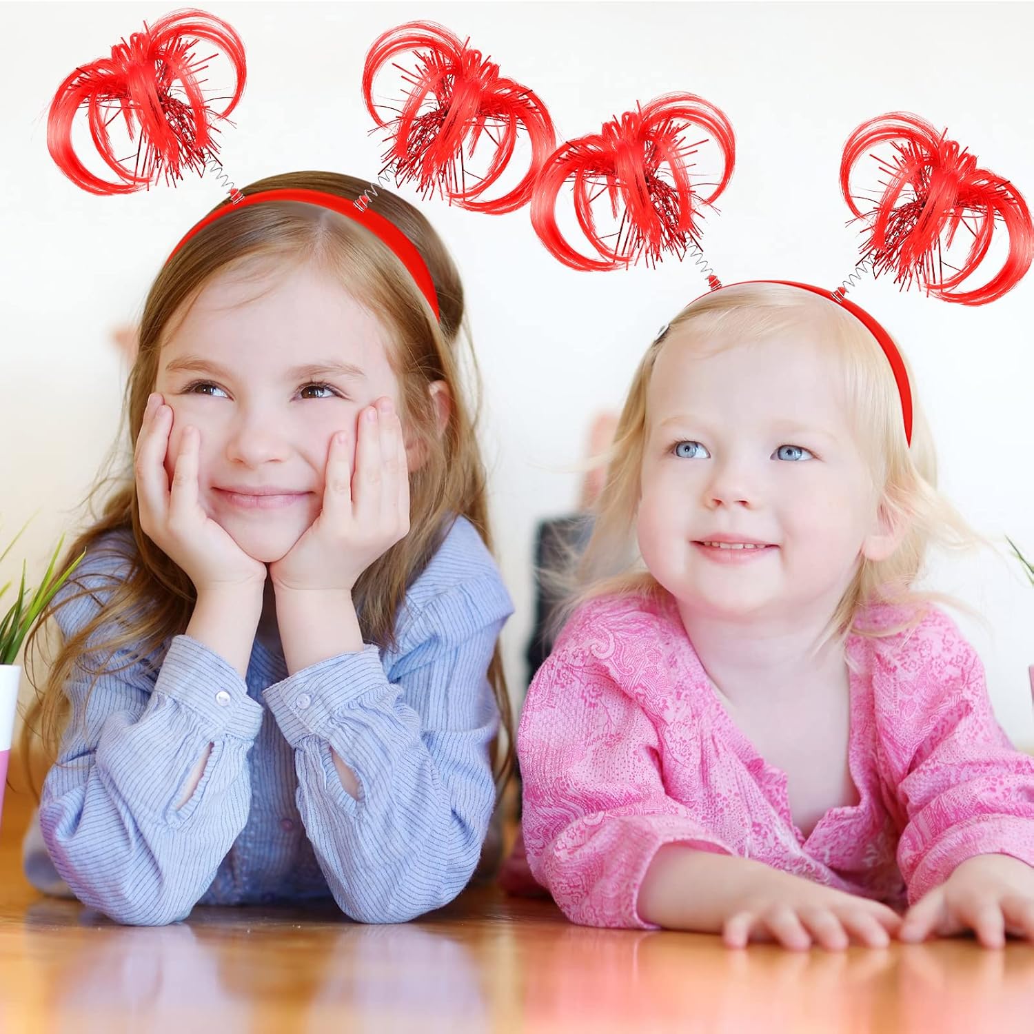 WILLBOND 6 Pcs Pom Pom Headbands Tinsel Wrapped Crazy Headwear Hair Accessories for Spirit Week Carnival Bachelorette - Image 5