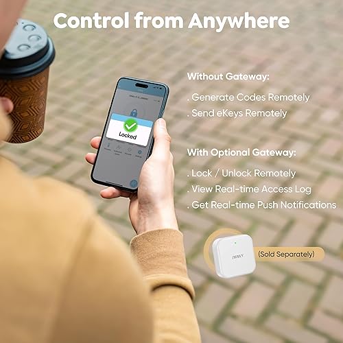 Miniatura 6 de Cerradura inteligente de huellas dactilares con teclado, bloqueo de entrada sin llave para el hogar, apartamento, oficina, Airbnb, alquiler, niños y