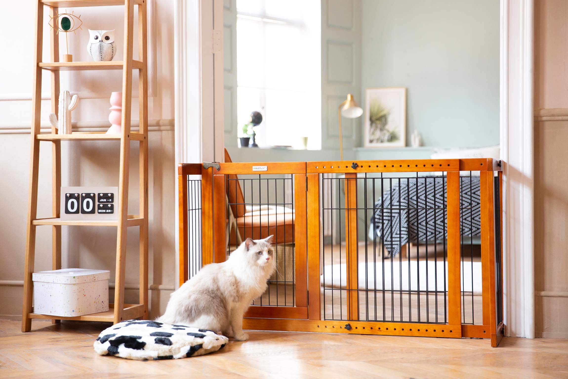 Simply Shield Supreme M | Hunde-Barriere | Hunde-Absperrgitter | Verstellbare Breite Mit Tür