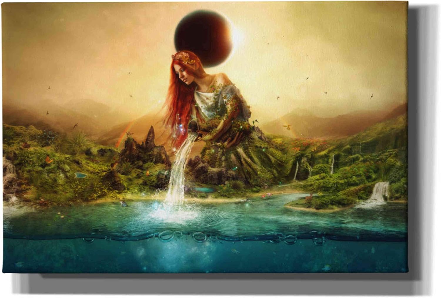 Cortesi Home 'Fountain of Eternity' by Mario Sanchez Nevado, Canvas Wall Art, 18"x12"