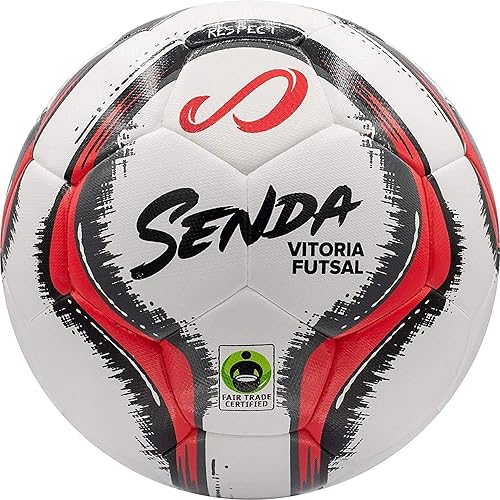 Vista 6 de Senda Vitoria Premium Match Futsal Ball, Fair Trade Certified Rojo