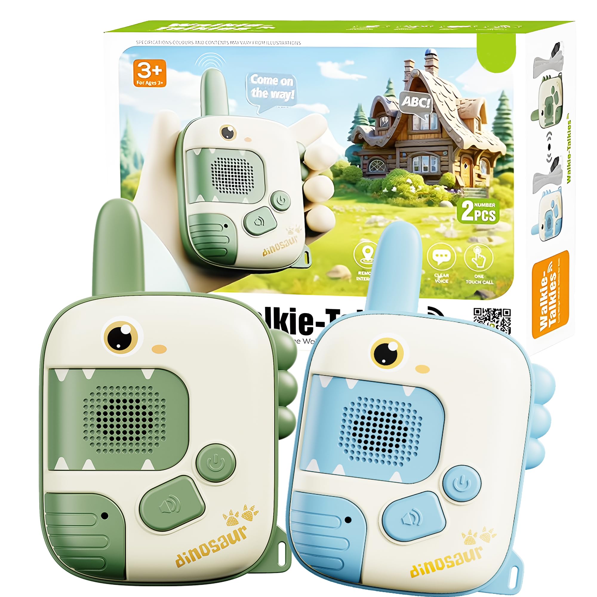 Dinosaur Toys for Boys - Walkie Talkies 3-10 Kids Girls Boys Age 3 4 5 6 7 8 Toys for 3 4 5 6 7 8 Year Old Girls Walkie Talkies for Kids Long Range for Outside Adventures Camping Hiking