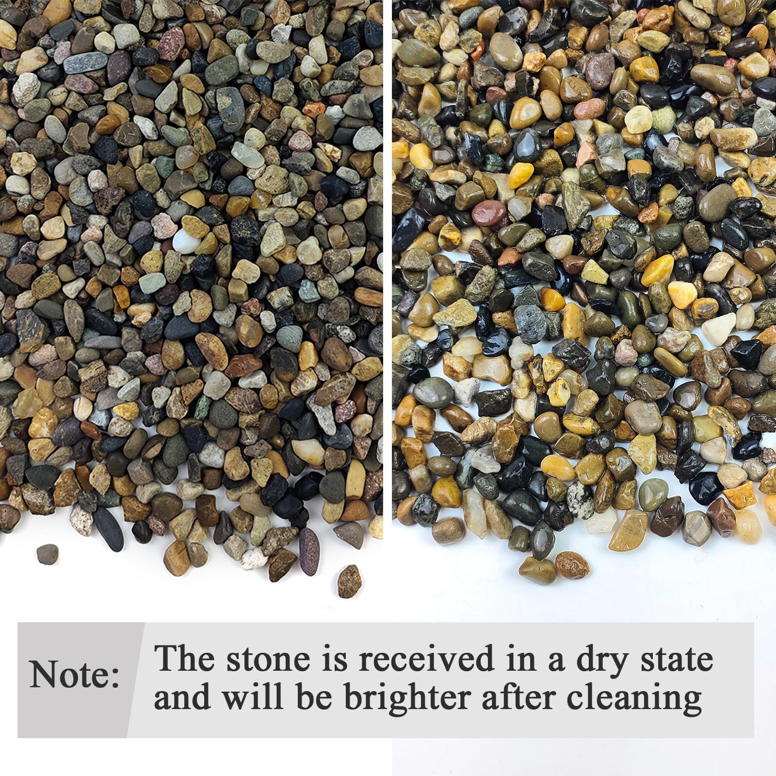 FANTIAN 2 lbs Fish Tank Gravel, Natural 4-8 mm Aquarium Gravel Stones - Image 3