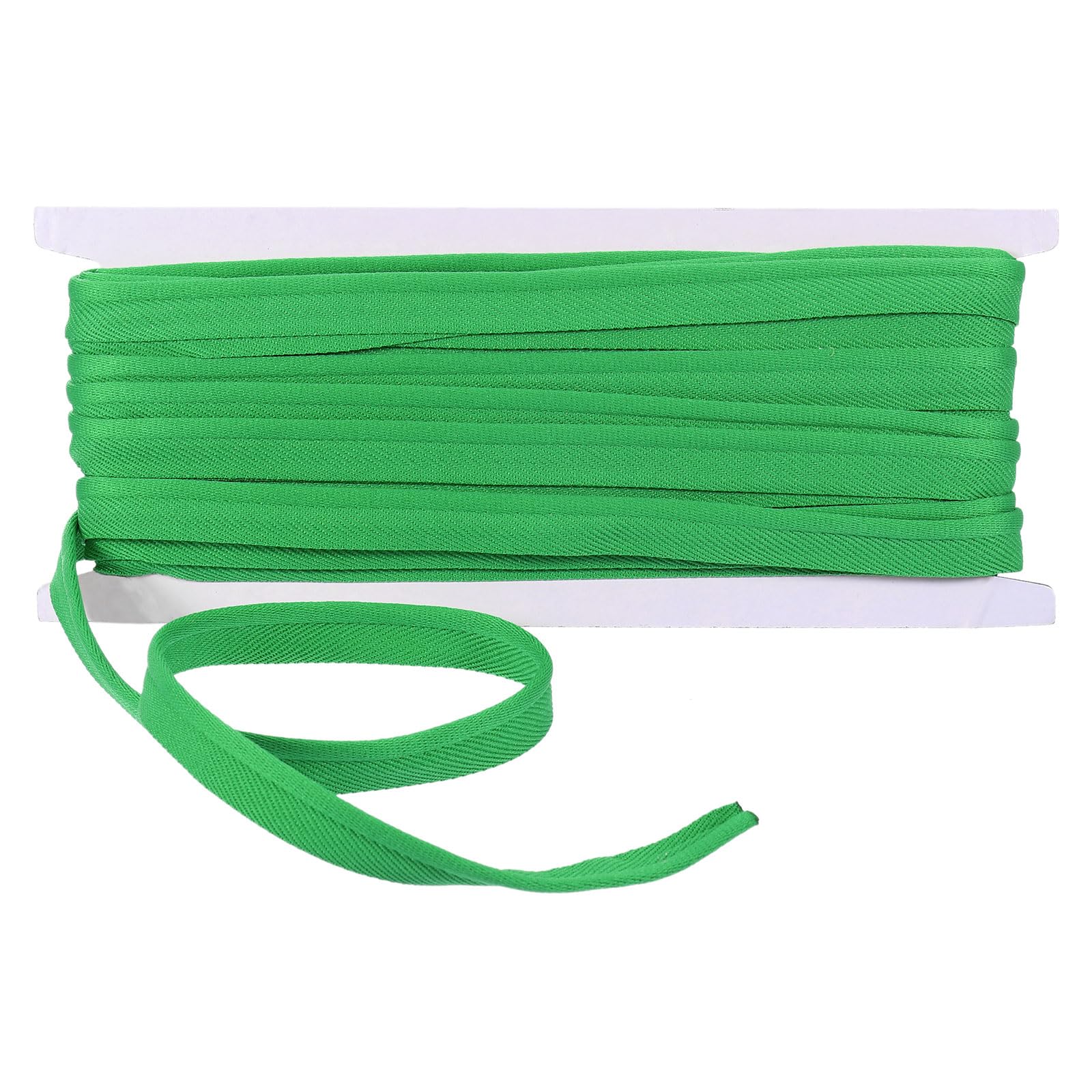 Galon passepoil en coton vert 9,9 m x 1 cm pour garniture de tissu et couture