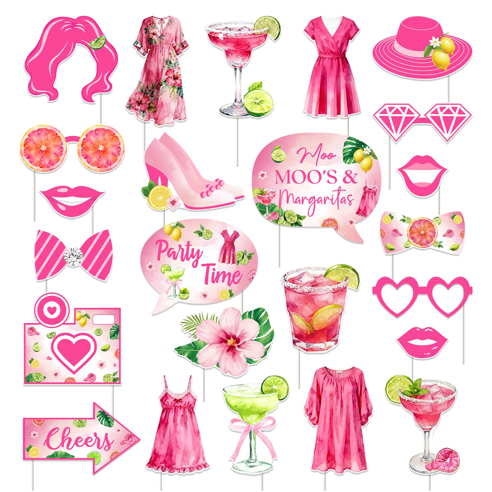 Kit photobooth pour animer un enterrement de vie de jeune fille avec accessoires
