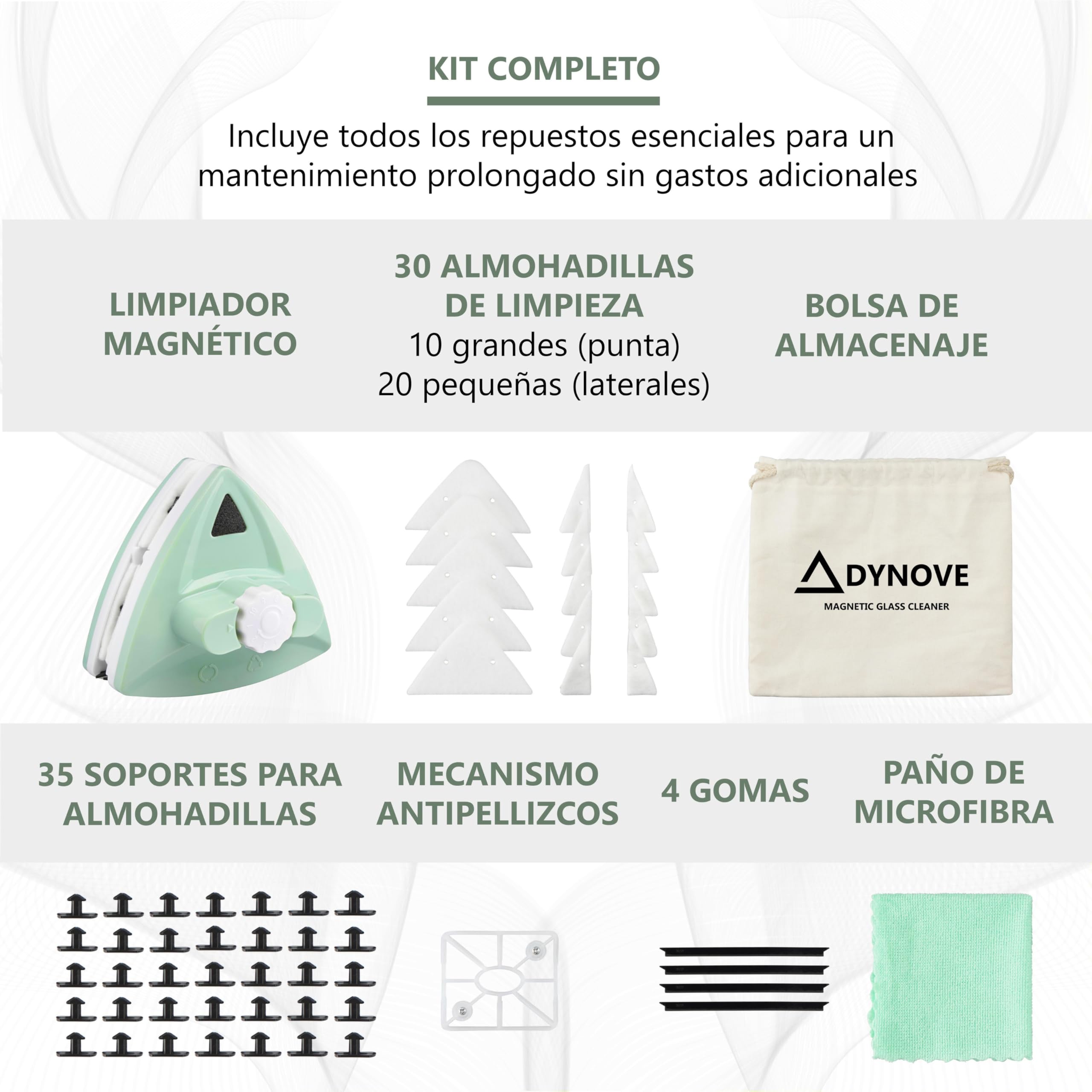 Limpiacristales Magnetico Regulable 5-25 mm - Limpieza Segura del Exterior sin Esfuerzo – Ideal para Ventanas altas, dobles y triples – Limpiador Cristales Magnetico