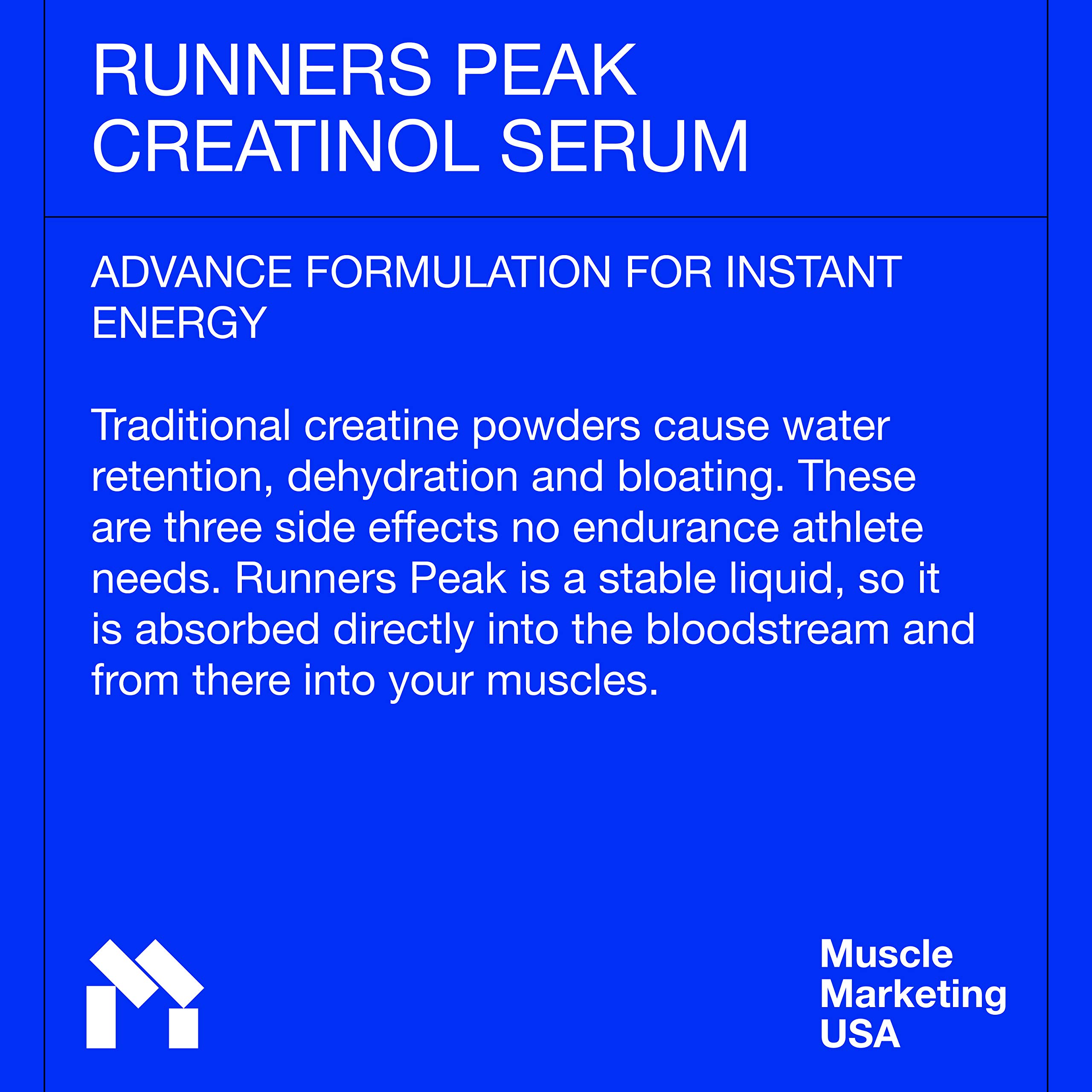 Runners Peak Creatine Serum Boosts Running, Instant Energy + Endurance
