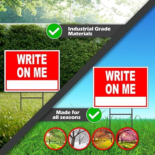Miniatura 8 de Babyproofing Services Write On Me - Señal de carretera roja de 18 x 24 pulgadas para patio con soporte