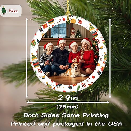 Miniatura 45 de Adornos personalizados para perro para árbol de Navidad 2024, adorno de Navidad personalizado para perros con nombre, regalos de decoración de árbol