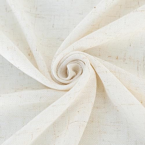 Miniatura 8 de DriftAway Cortinas traslúcidas de lino extralargas, 2 paneles, cortinas altas de 2 pisos para techo alto, ventana larga, sala de estar, filtrado de