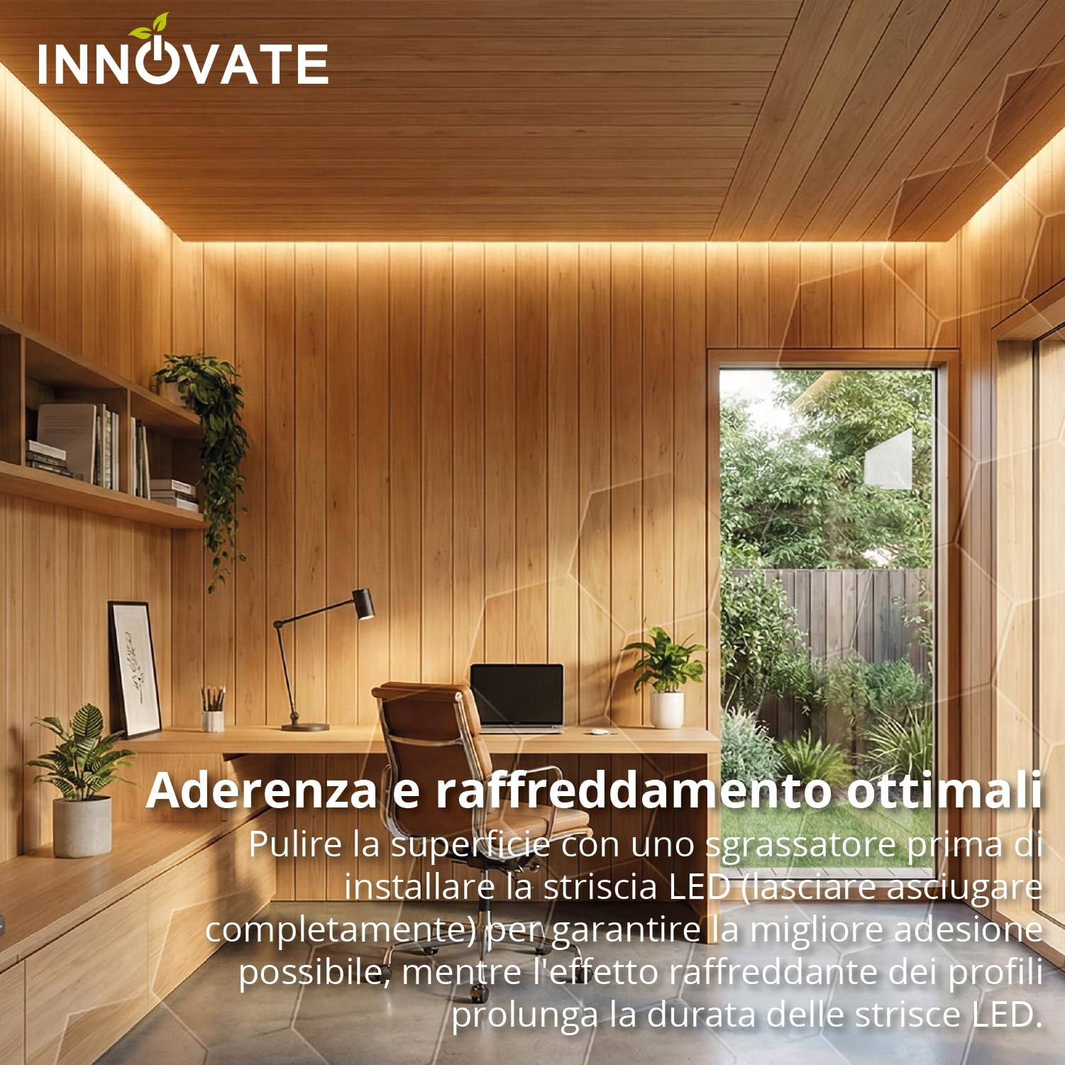 Profilo LED Per Cartongesso INNOVATE 2m Con Diffusore | Angolo Esterno | Alluminio Anodizzato - 4