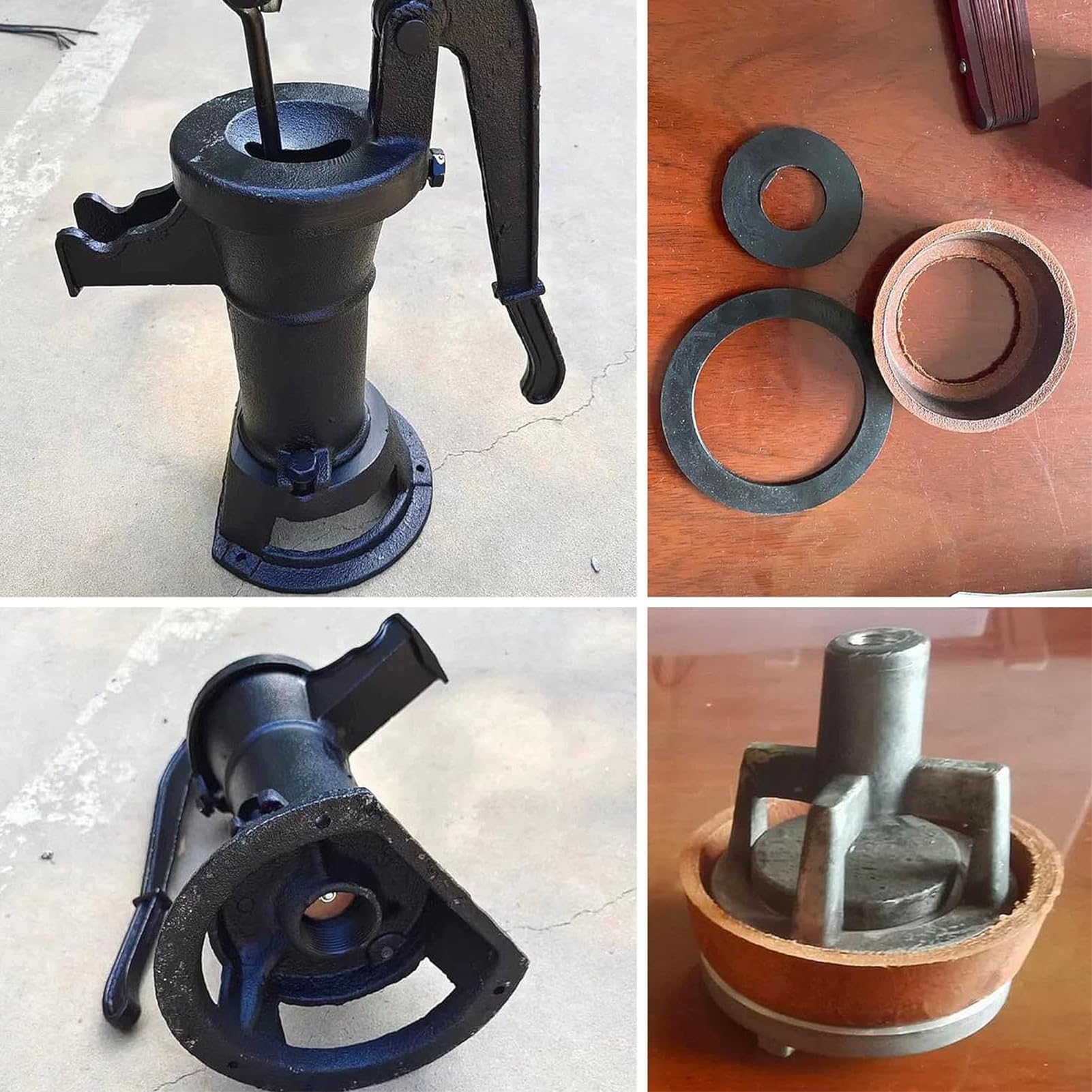 Set di guarnizioni in pelle tipo 75, 4 pezzi, per pompa a mano, pompa da giardino, pompa a mano, manicotto in pelle, ricambio per pompa