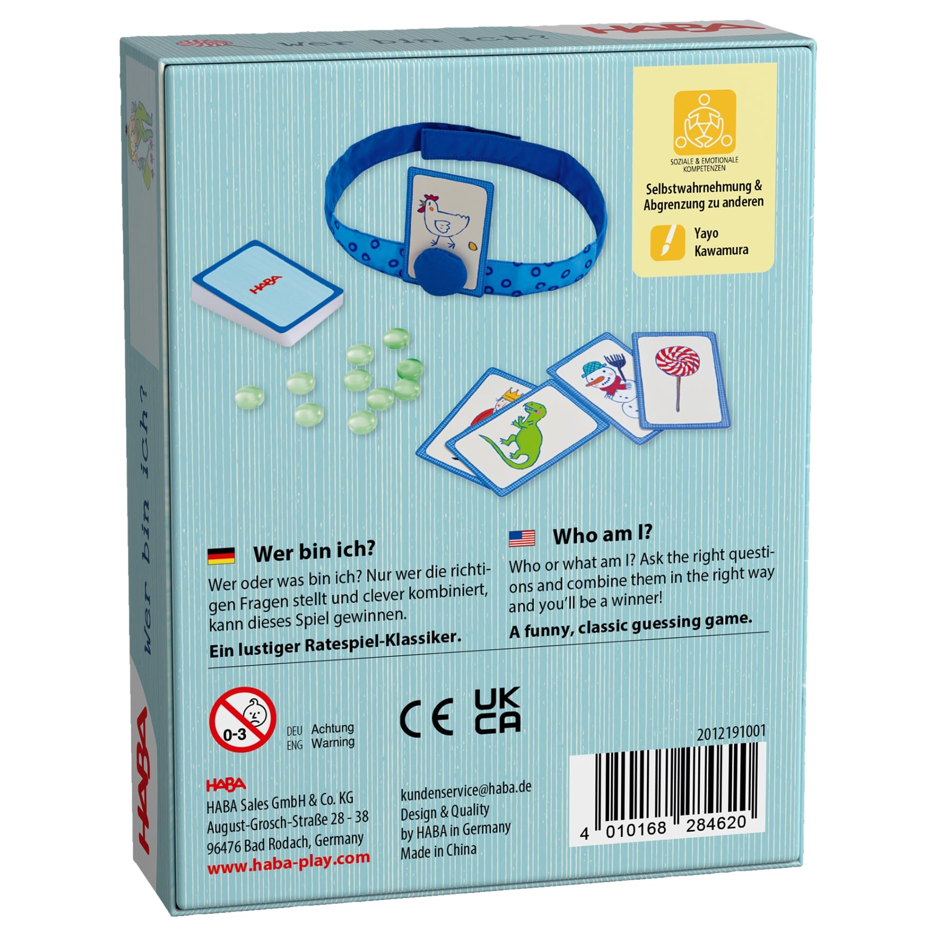 HABA Chi sono I? - Gioco classico per bambini dai 5 anni in su, divertente gioco per tutta la famiglia, nuova edizione con materiale di gioco di alta qualità