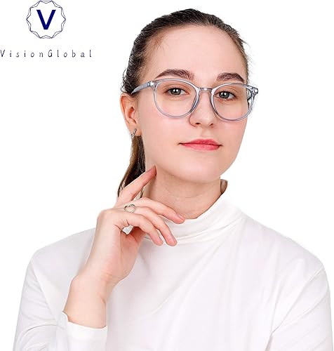 Miniatura 5 de VisionGlobal Lentes de bloqueo de luz azul para mujereshombres, lectura en computadora, elegante marco ovalado
