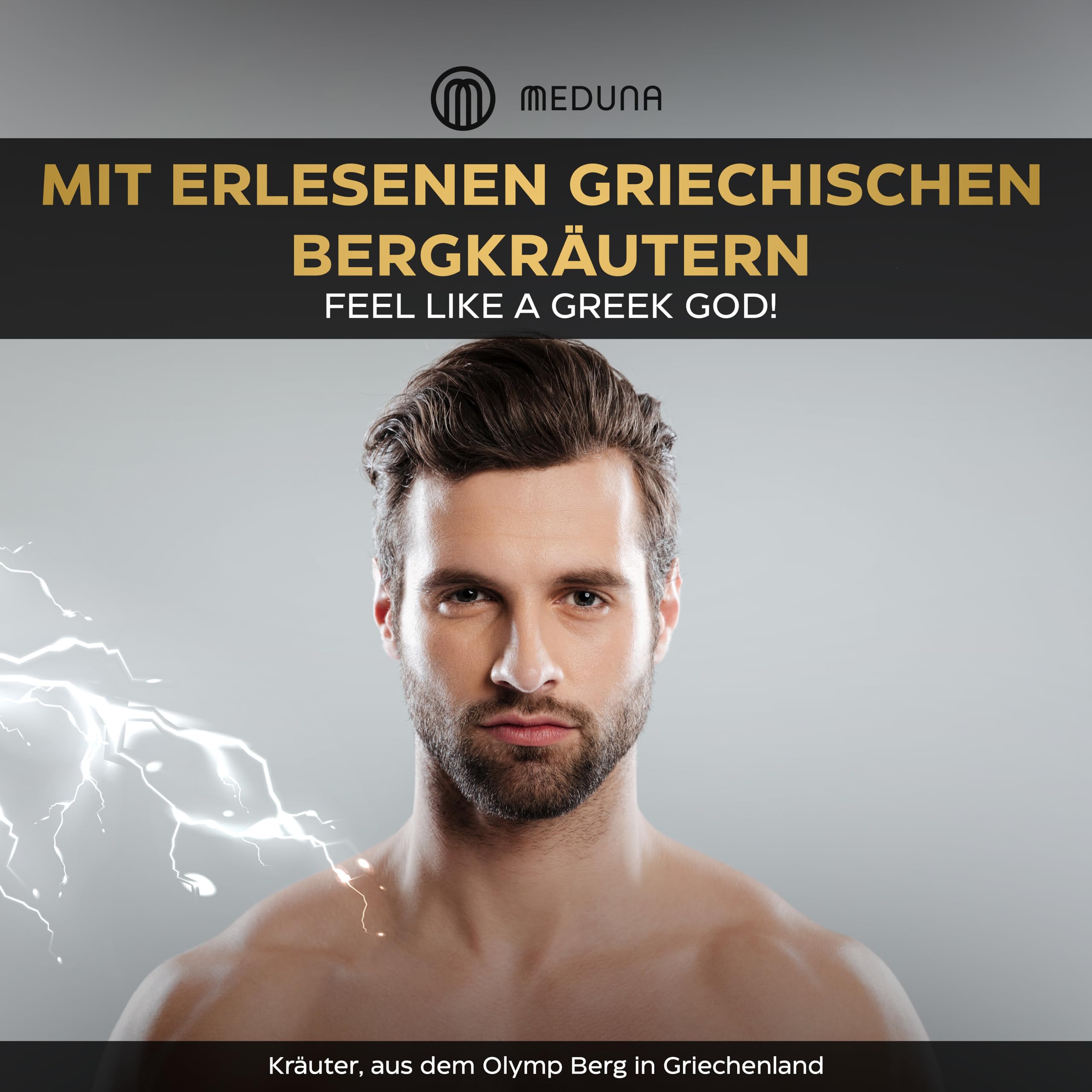 MEDUNA Peeling-Seife Olymp Godlike 5 x 100g - feste Naturseife - Handmade Soap Pflegeseife - Körperseife für alle Hauttypen - Bio-Kokosöl & Shea Butter Männerpflege - Made in Germany