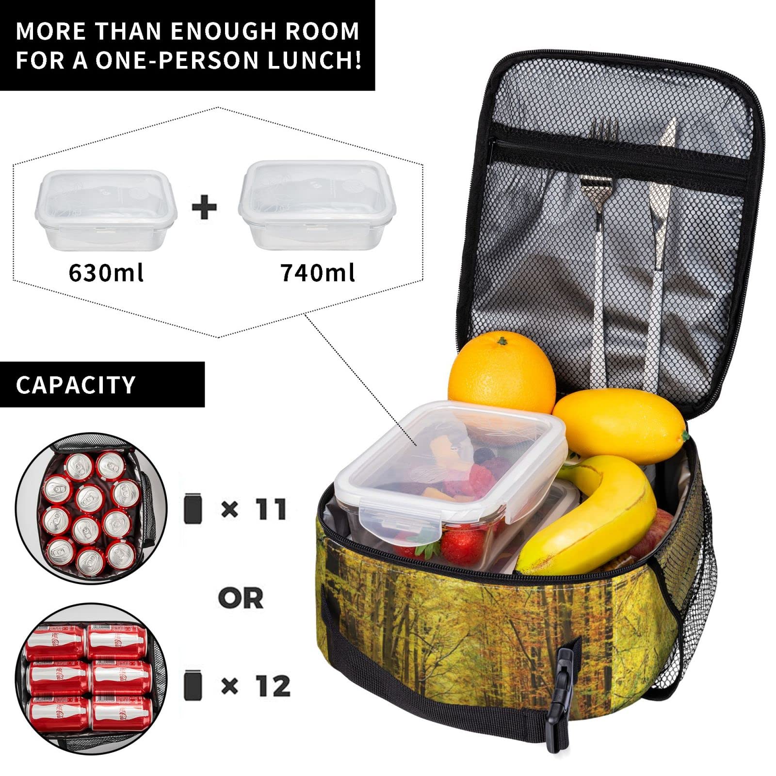 Borsa Termica Pranzo Boho Con Farfalle: Porta Pranzo Isotermica Pieghevole, Impermeabile, Tasca Frontale, Per Ufficio, Scuola, Picnic, Viaggi