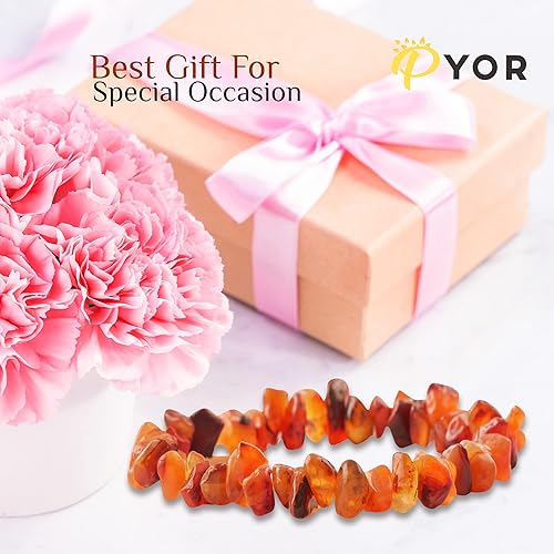 Vista 80 de PYOR Crystal Beads Bracelet Natural Gemstones Chakra Healing Crystals Charm Bracelets Wealth Prosperity Stone Spiritual Gift