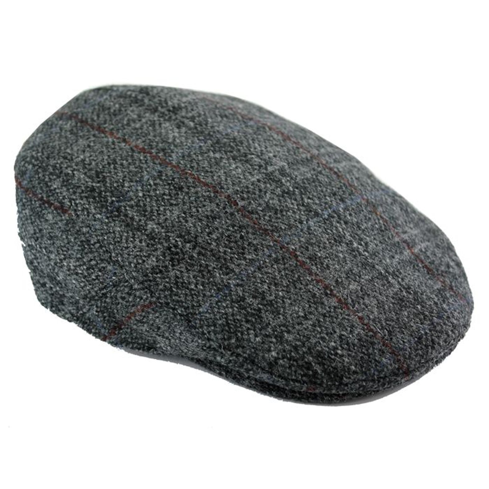 Harris Tweed Cap Grey Check (Large)