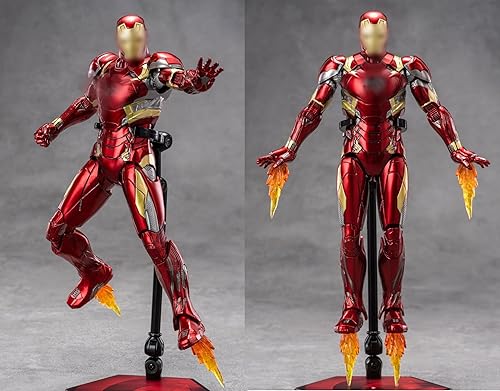 Miniatura 4 de MK46Ironman - Figuras de acción de 7 pulgadas, juguetes coleccionables movibles, pintura de metal completo con muchos accesorios, modelo Stark