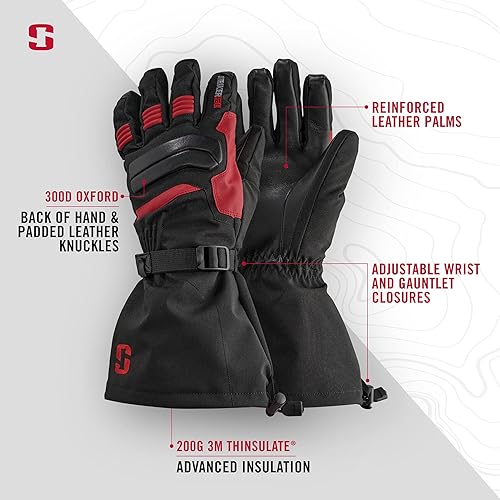 Miniatura 2 de Striker Defender - Guantes de pesca en hielo impermeables y transpirables con aislamiento ajustable para muñeca y cierre de guantelete