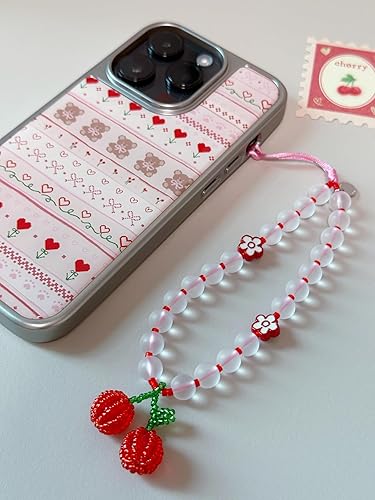 Miniatura 76 de Drawwind Correa universal con cuentas para teléfono, correa universal para teléfono celular, bonita pulsera de muñeca, cadena de cuentas, accesorios