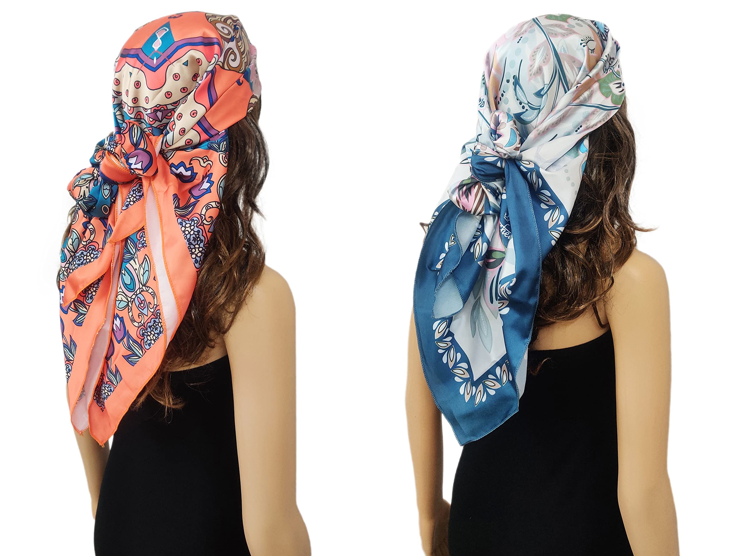 Buy ONE ECHELON Satin Silk Scarf for Women Lightweight Fashion