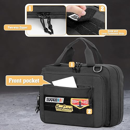 Miniatura 4 de Bolsa táctica para rifle con 8 bolsillos para revistas, soporte para revistas de rifle con correas Molle, portador Mag con cremalleras bloqueables