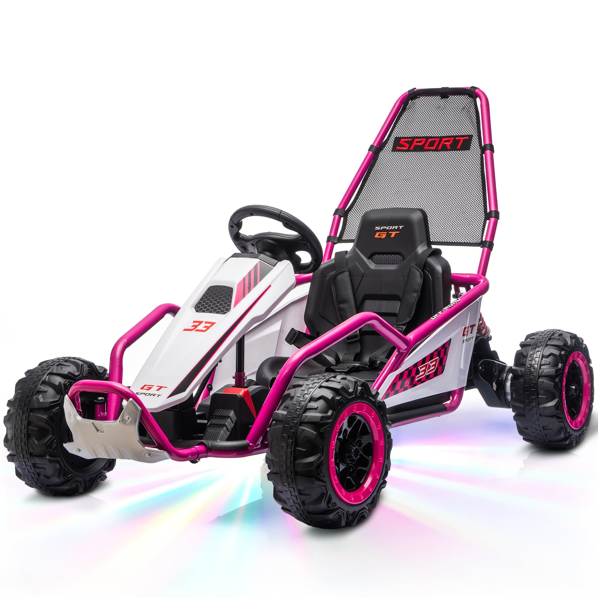 Amazon.com: MOOITZ 24V Electric Go Kart for Kids, Drift Kart Dual