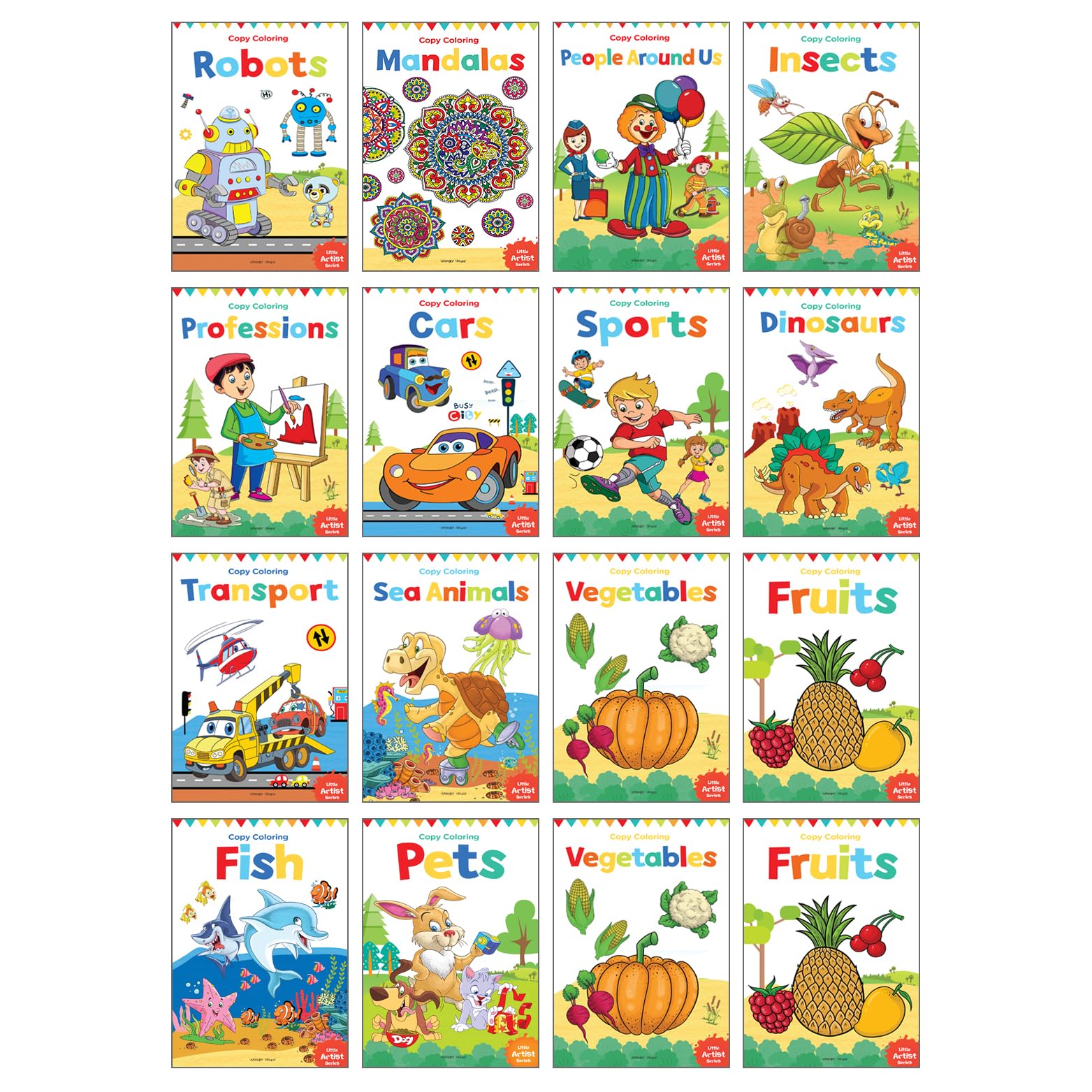 Coloring Books for Kids (Pack of 16 Books) - Shrink Wrap