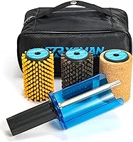 Vista 1 de XCMAN Kit de cepillos de esquí Roto cepillo mango eje con los 3 cepillos: nailon, caballo, latón/corcho