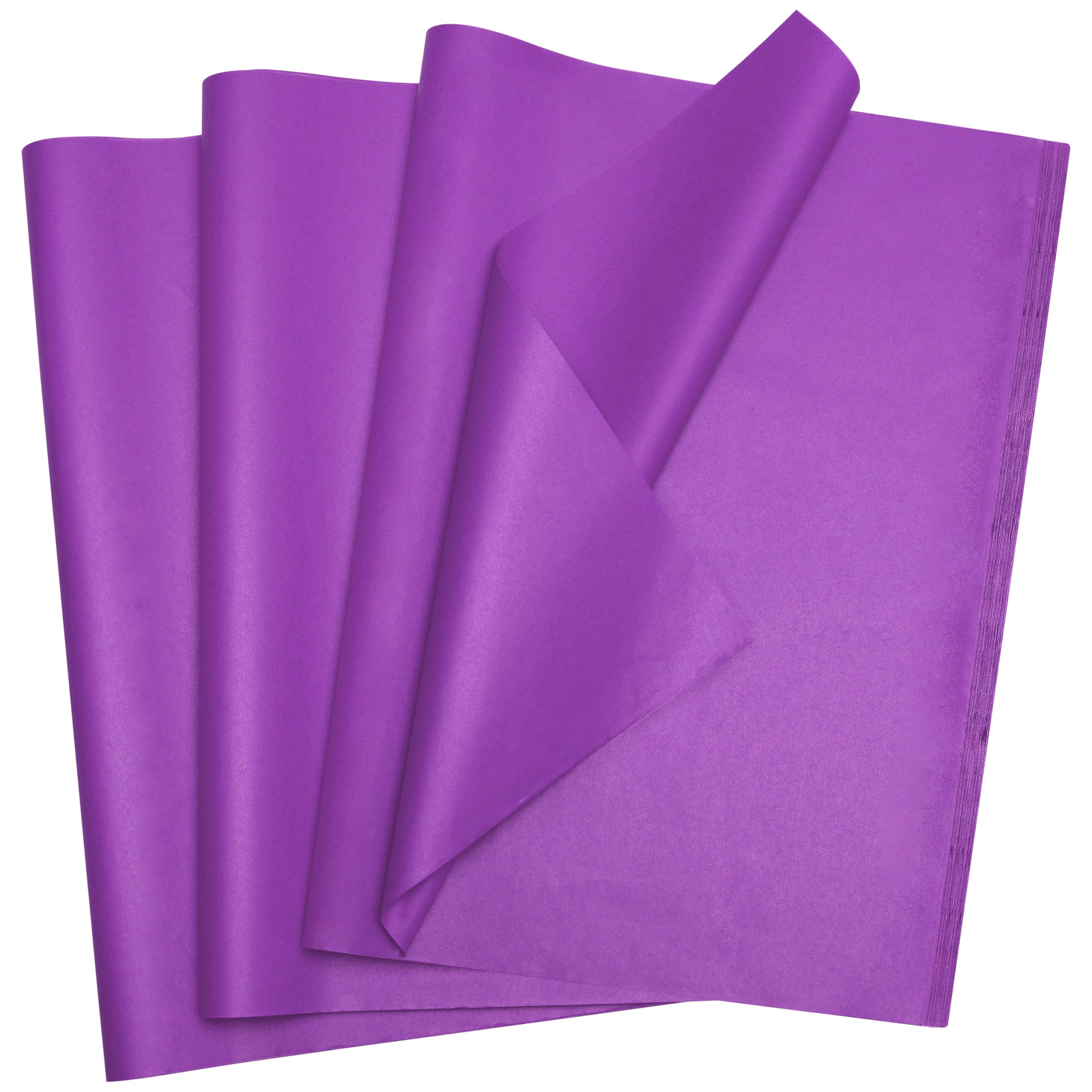 Bobobag 100 Sheets Purple Tissue Paper 20"X14" Tissue Paper for Gift Bags, Gift Wrapping Tissue, Christmas Tissue Paper Anniversary Holiday Decoration Arts Craft