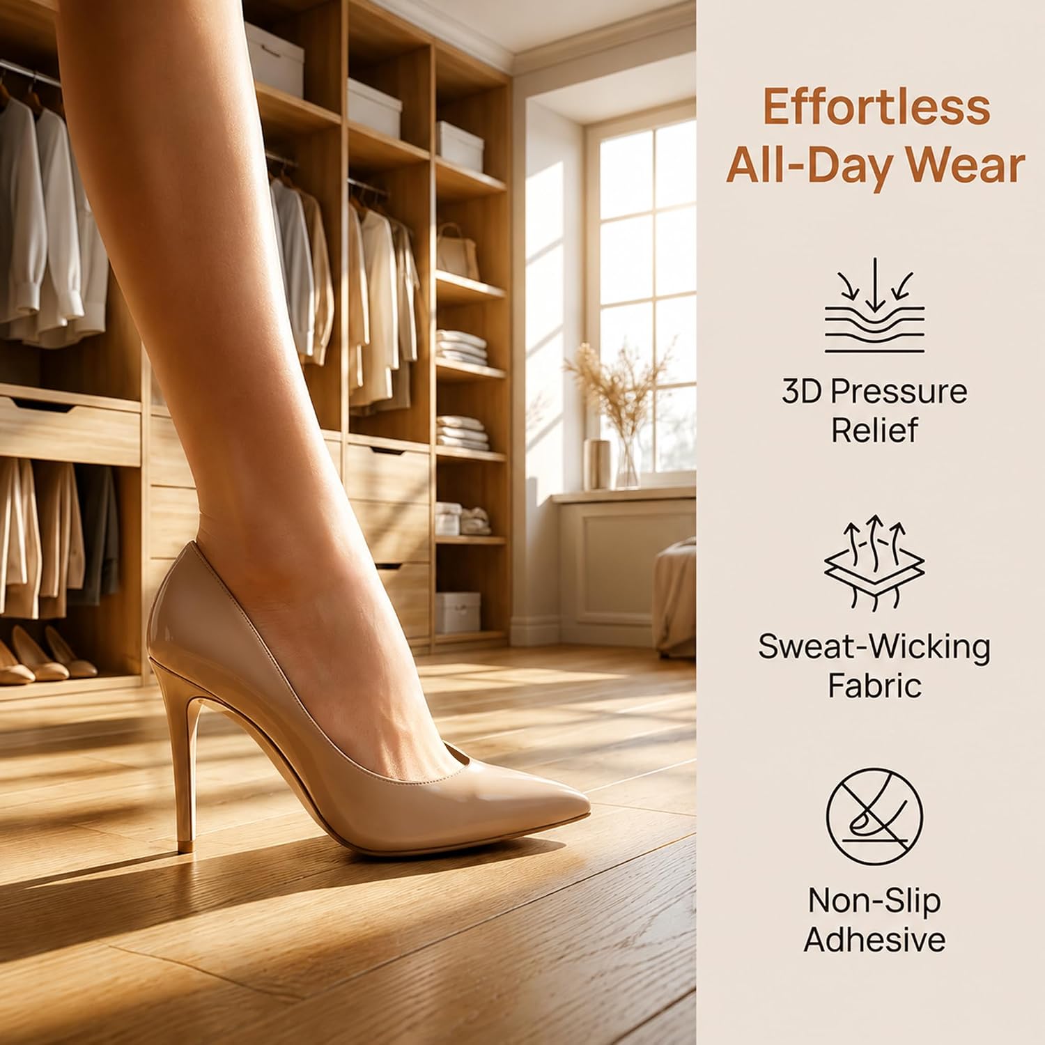2026 Upgraded Metatarsal Pads & Ball of Foot Cushions for Women, High Heel Inserts & Shoe Pads for Loose Shoes, Foot Pain Relief Comfortable Heels All Day