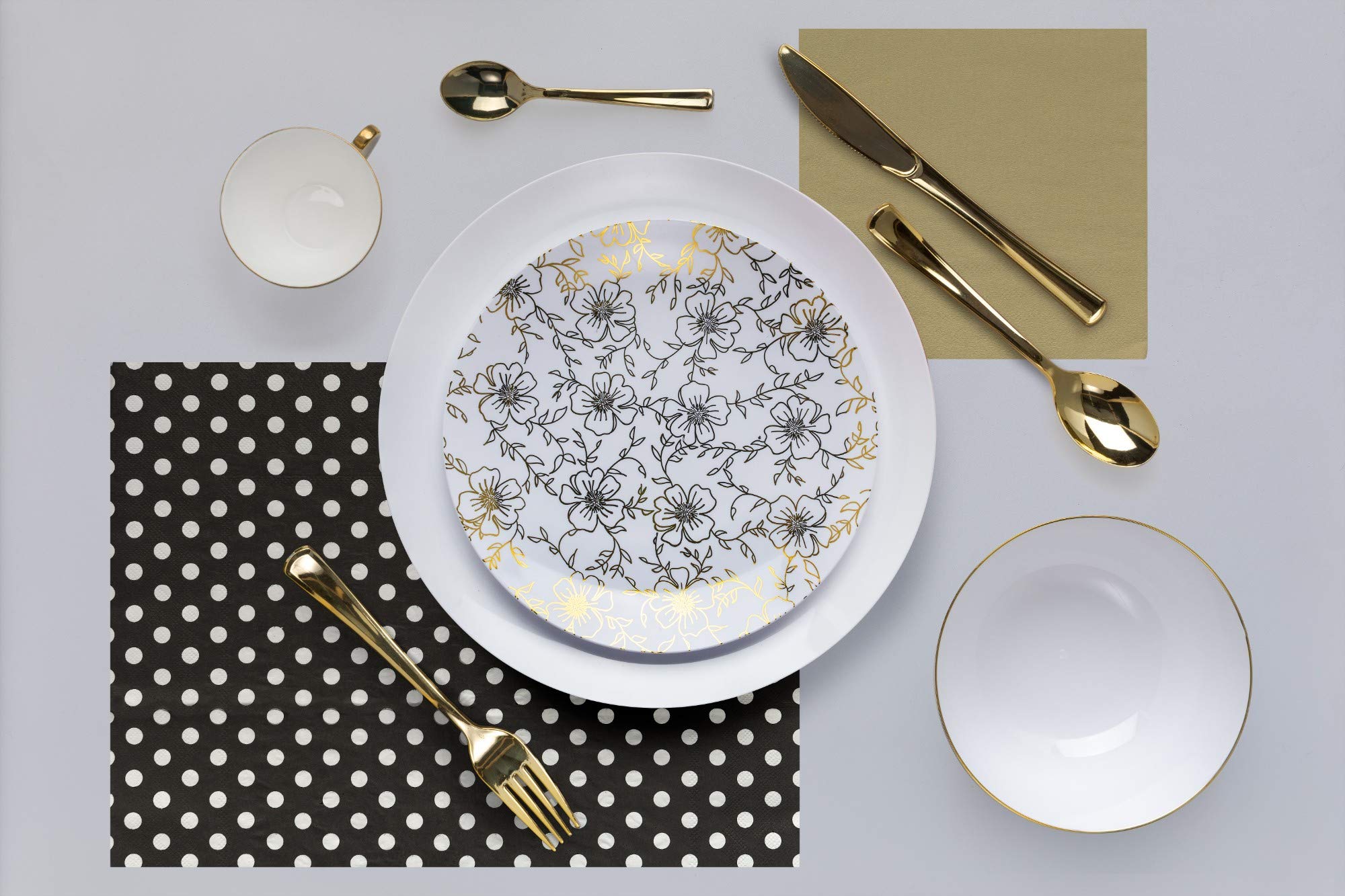 Disposable Dinnerware Set - 60 Piece Combo -3