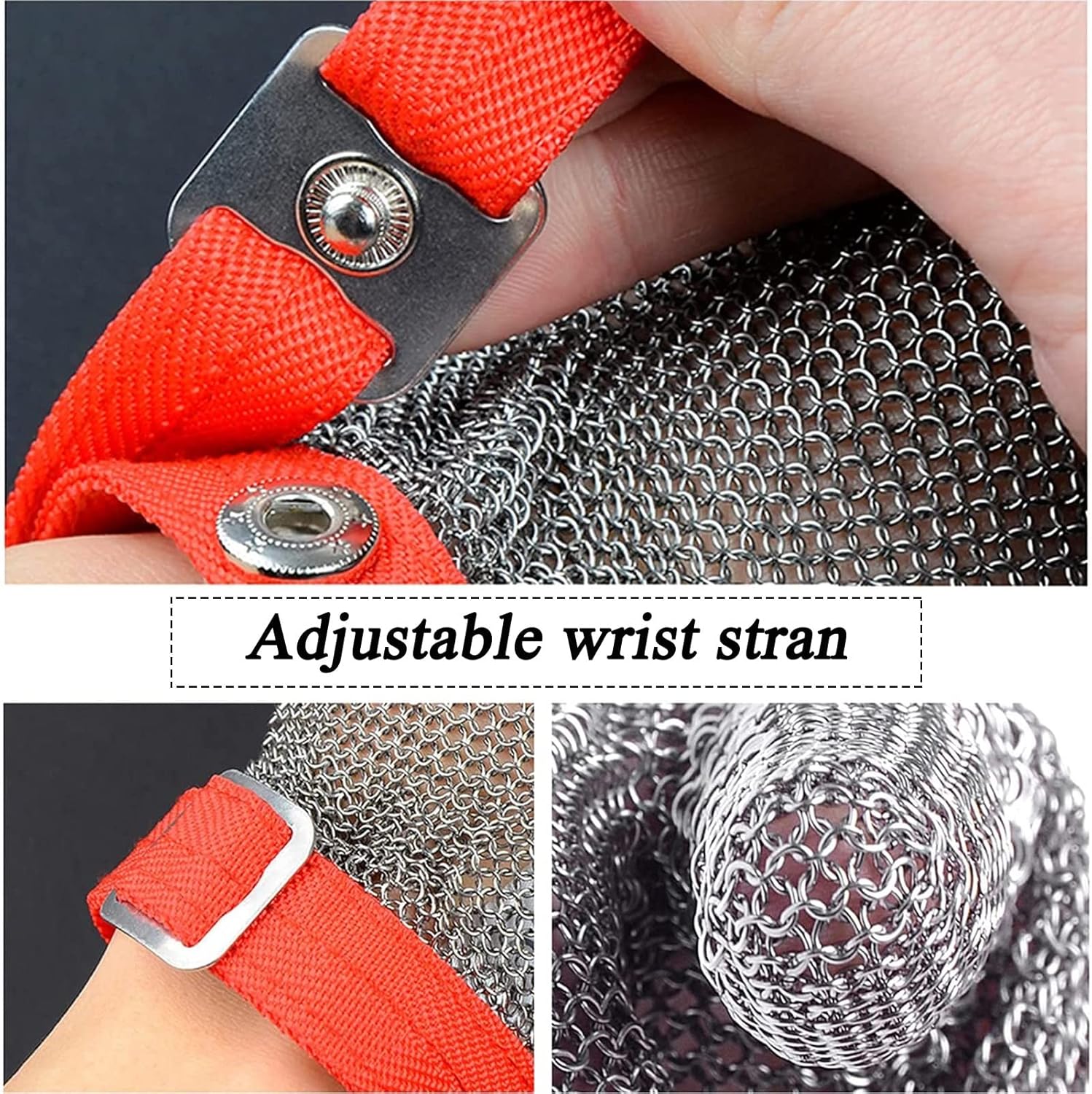 Cut Resistant Gloves Anti-Cut Gloves Cut-Resistant Steel Gloves, Chef Butcher Meat Cutting Safety Working Gloves (Size : M/A Pack of one)