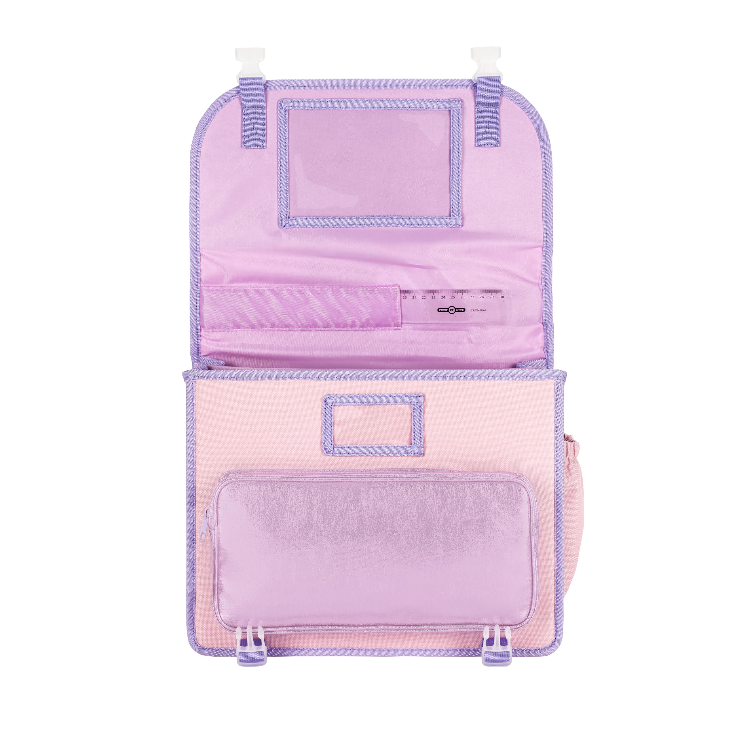 Viquel - Cartable Primaire Floral Unicorn - Cartable Fille Licorne 2 Compartiments - Rose Sac Scolaire Ergonomique avec Bandes réfléchissantes, Compartiments Multiples