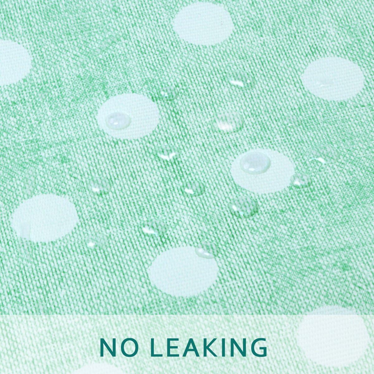 LEEVAN Heavy Weight Vinyl Square Table Cover Wipe Clean PVC Tablecloth Oil-Proof/Waterproof Stain-Resistant-54 x 72 Inch (Teal Polka Dot)