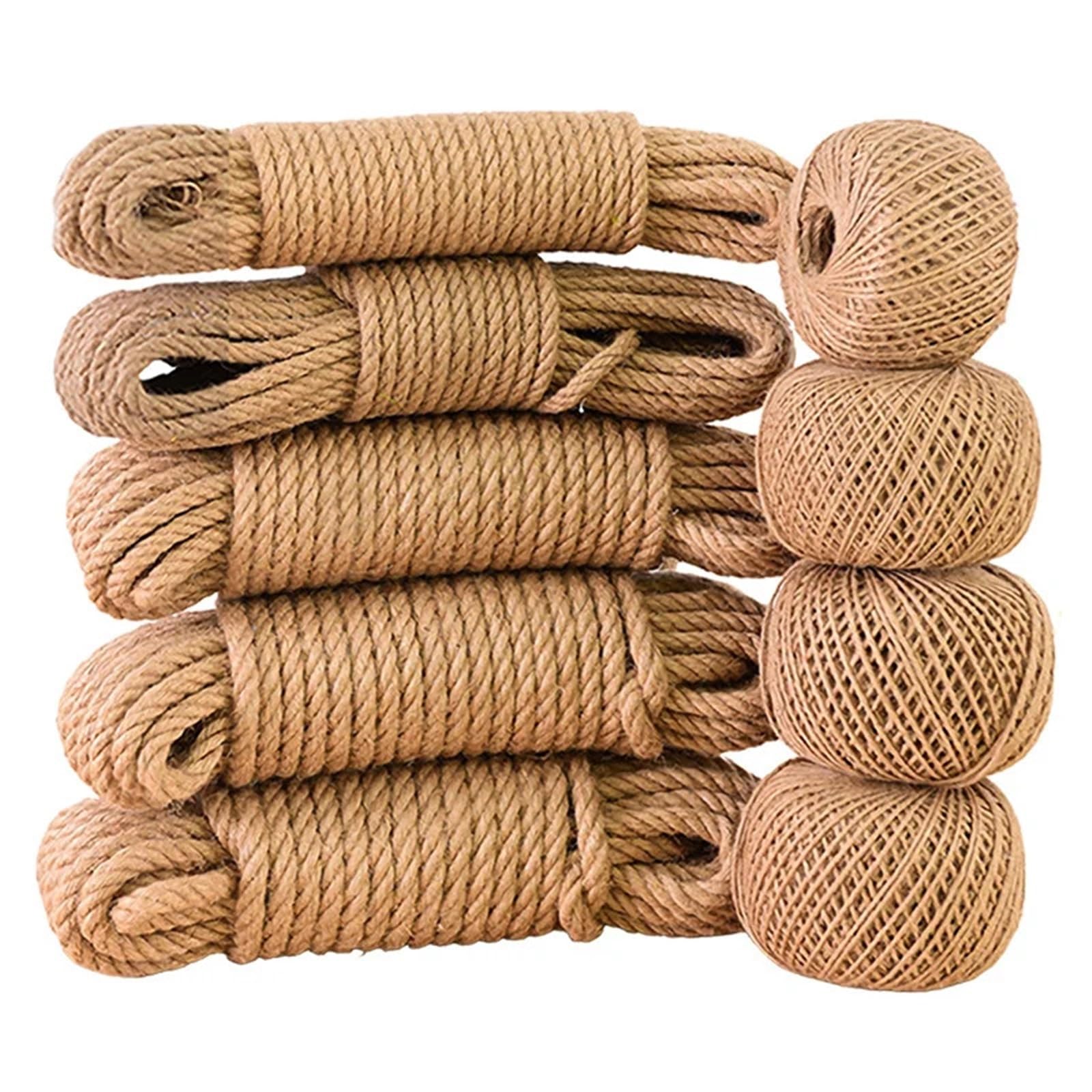 Naturalny sznurek jutowy, 2 mm, 80 m, do majsterkowania, ręcznie robione dekoracje ślubne i świąteczne, ekologiczna wstążka konopna, jakość rzemieślnicza, idealny do pakowania prezentów