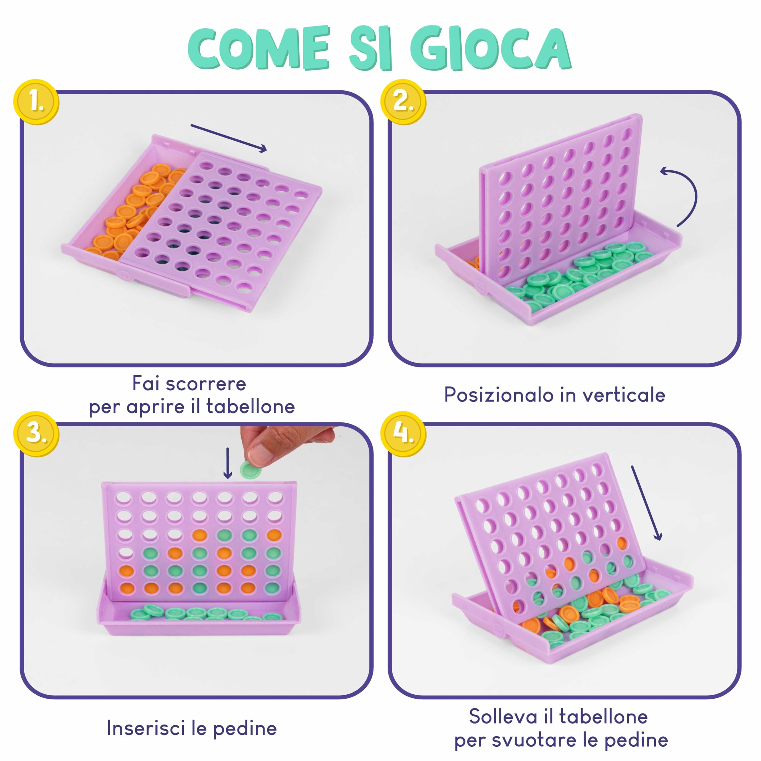 BONNYCO 4 in Linea Set 16 Gadget Compleanno Bambini 3-12 Anni con Sacchetti Sorpresa per Invitati Fine Festa. Regalini per Alunni, Mini Giochi da Viaggio e Pignatte, Giochi da Tavolo