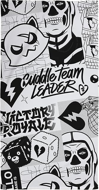 Official Fortnite Towel Fanzine Design | Black and White, Official Merchandise (Towel)