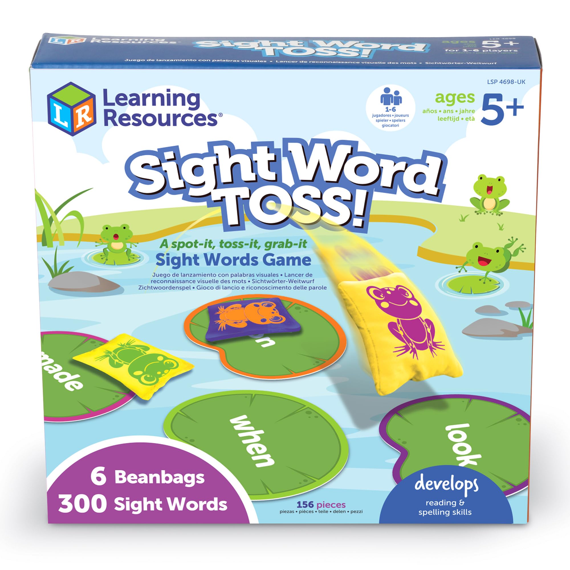 Learning Resources Gra, wiek 5 pisowni, 220 angielski, umiejętności czytania i pisania, wizualne gry słowne, odpowiedni dla 1 do 6 graczy, wielokolorowy, jeden rozmiar, LSP4698-UK