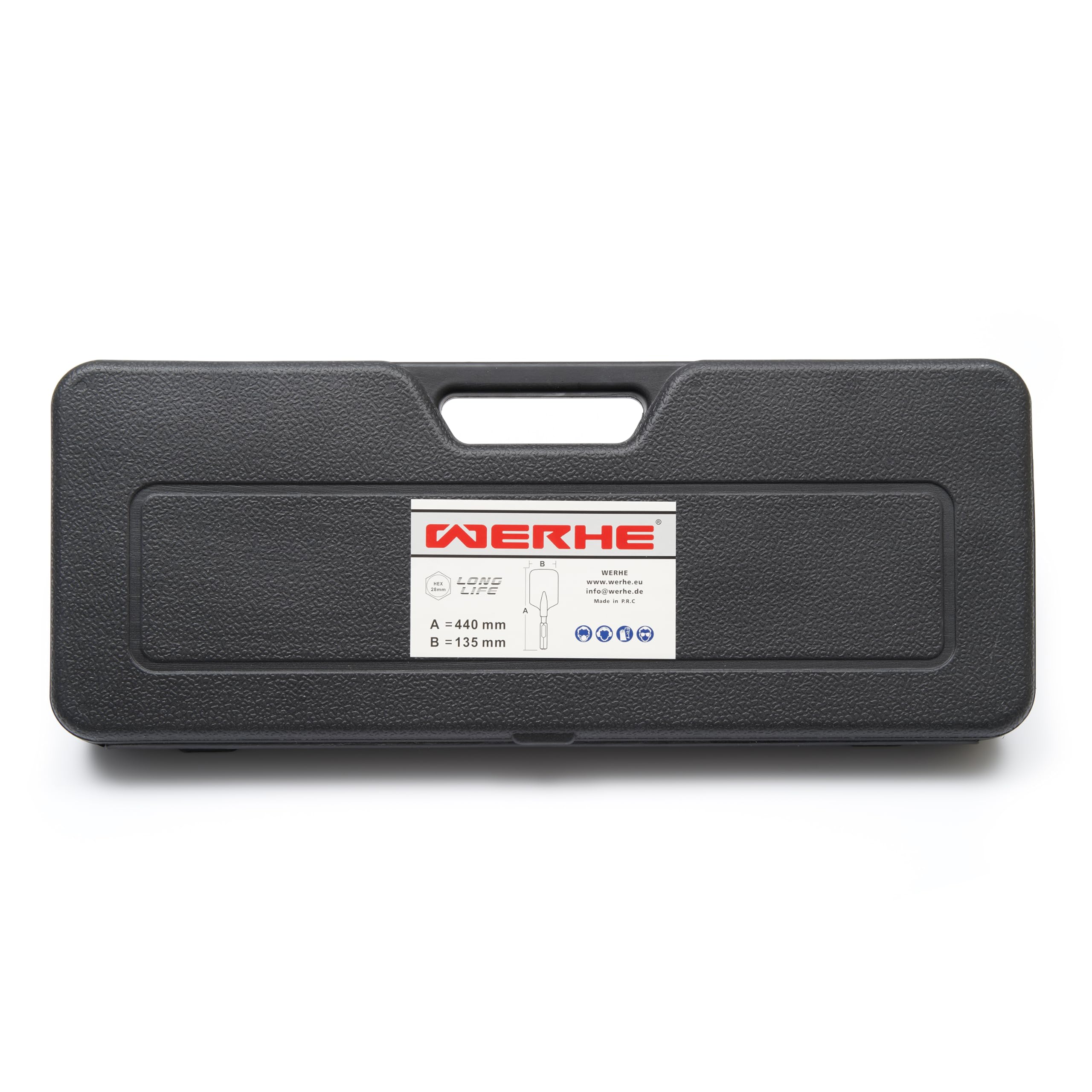 WERHE Burin Pelle HEX28, 135 x 400 mm, Acier à Outils pour Marteau-Piqueur