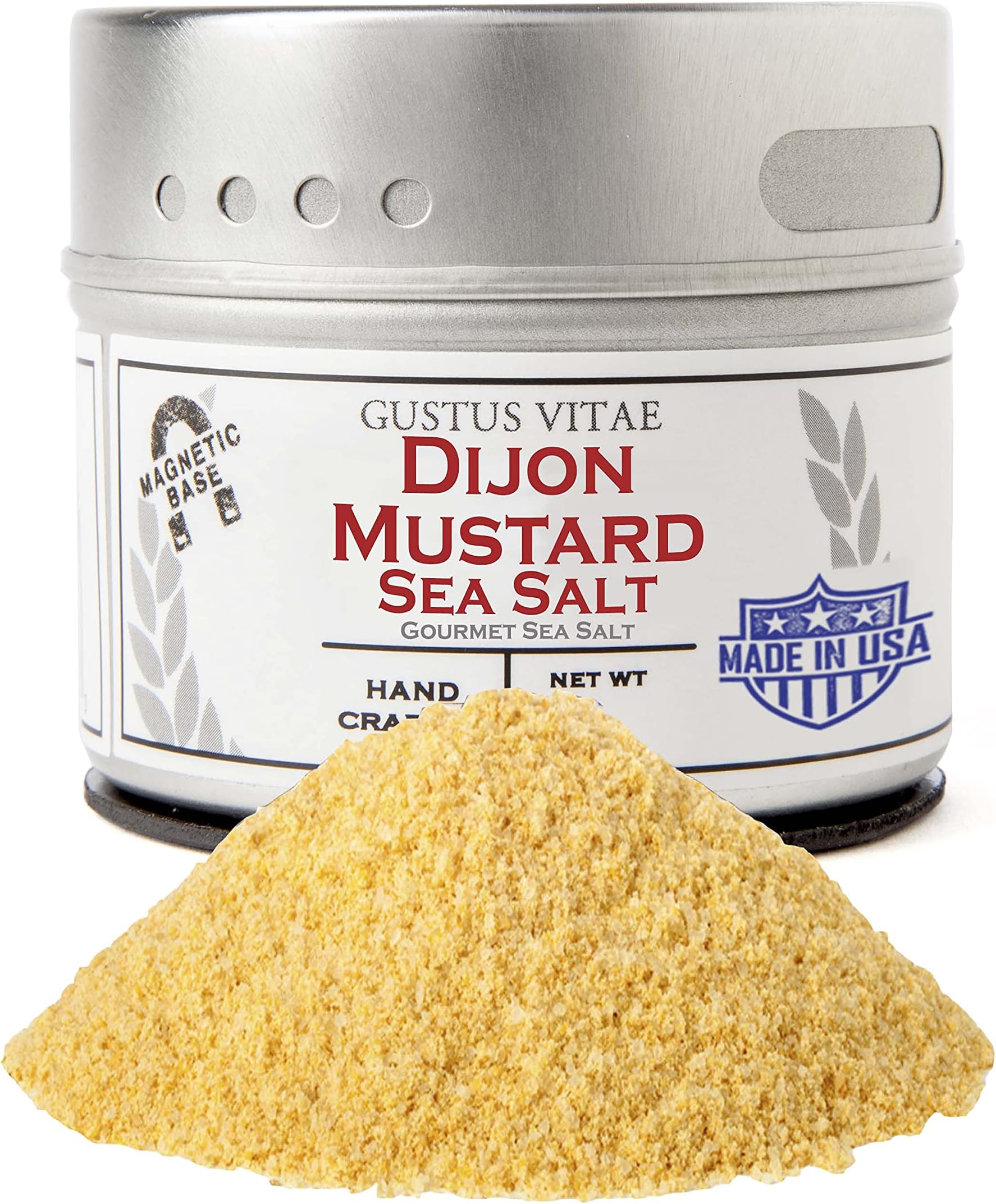 Dijon Mustard Sea Salt | Non GMO | Small Batch Seasoning | Crafted In Small Batches by Gustus Vitae | #22