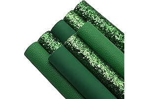 David Accessories Green Glitter Faux Leather Sheets: A Sparkling Array for Creative Expression