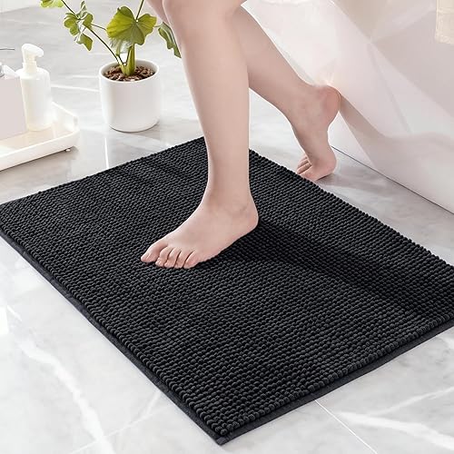 Miniatura 34 de Exclusivo Mezcla Alfombras de baño de felpilla extra suaves y absorbentes, de 17 x 24 pulgadas, de secado rápido, lavables a máquina, para suelo de