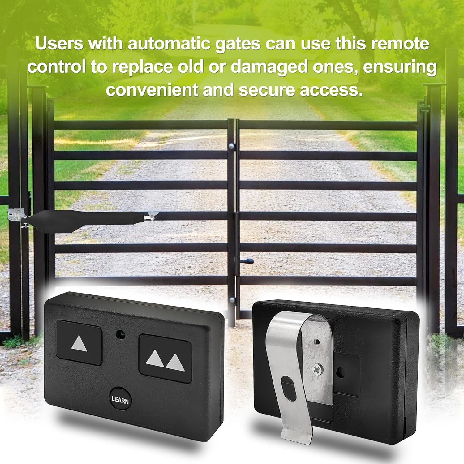 AXS1 3-Button Remote Transmitter Replacement for Automatic Gate Openers Compatible with Ghost Control Single and Double Opener Systems 2Pack