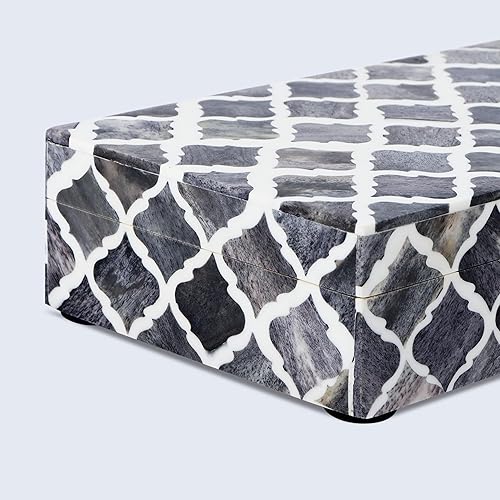 Miniatura 5 de Handicrafts Home Moroccan Pattern Inspired Collection Caja decorativa organizadora y de almacenamiento multiusos para regalo, estampado marroquí en