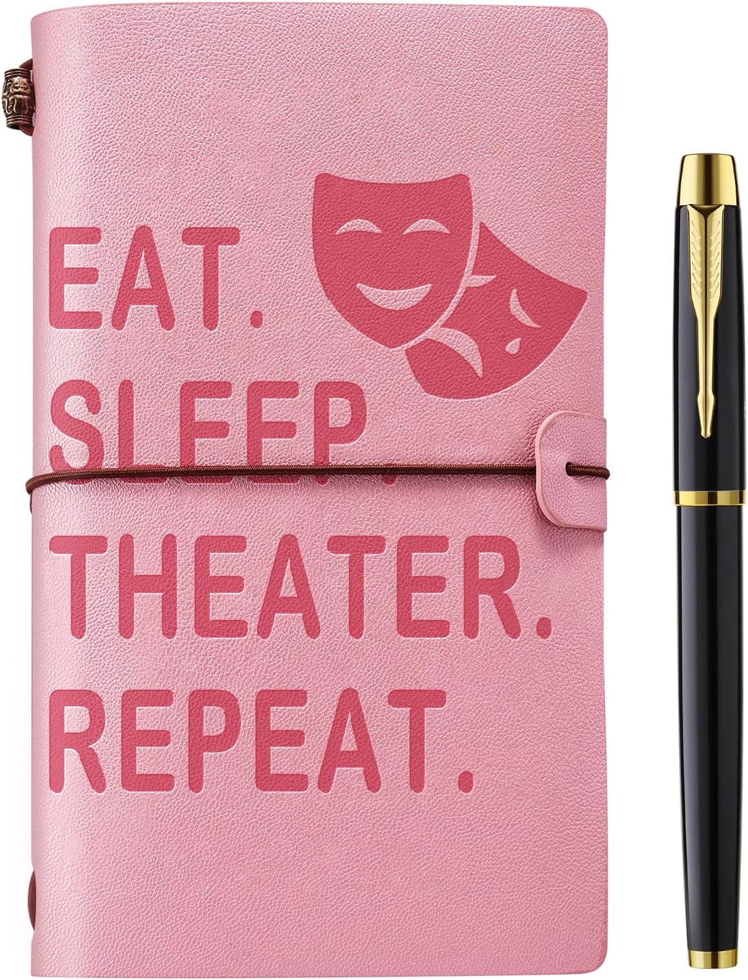 Theater Gifts Musical Theater Gifts Leather Journal Notebook Broadway Gifts for Directors Actors Music Teachers Musicians Funny Gifts for Theater Kids Drama Student Graduation Birthday Christmas
