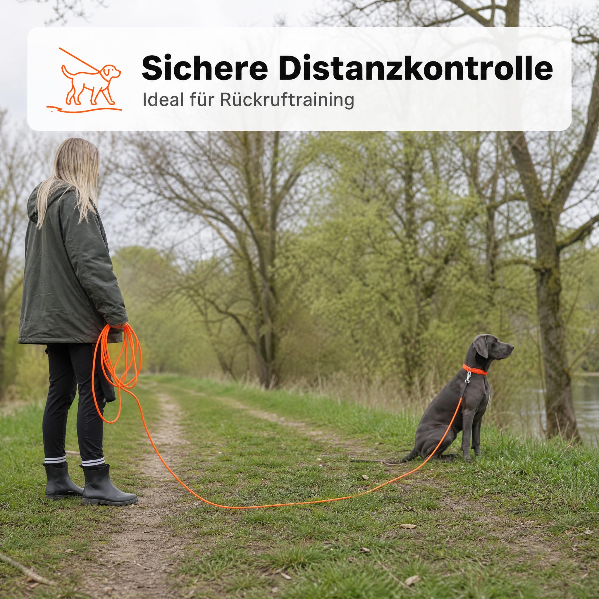 Guinzaglio per cani plastica Traino Campo